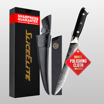 Elite Series 5.5-Inch Damascus Fillet Knife VG10 Core, G10 Handle Fish Fillet & Boning Knives with Dual Sheaths, Damascus Knife for Meat, Kitchen Knives for Fruits and Vegetables