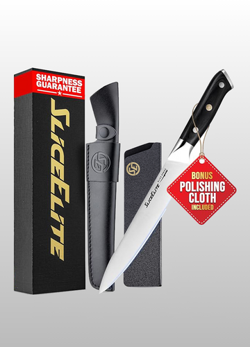 Slice Series 8-Inch Carving Knife – High-Carbon German Steel Brisket Knife with Ergonomic Pakkawood Handle & Dual Sheath | Professional Kitchen Knives for Slicing Meat, Fruits, Vegetables & BBQ
