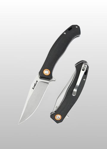 El Cucuy EDC Knife 3.6 Inch D2 Steel Clip Point Blade Black Micarta Handle Liner Lock Lightweight Everyday Carry Knife