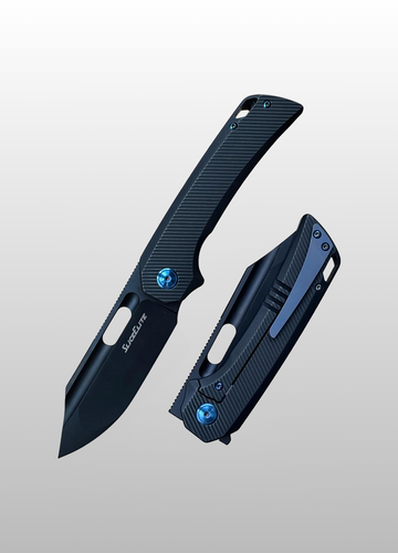 Mas Chingón EDC Knife 3.6 Inch M390 Steel Clip Point Blade with Black Titanium Coating Matte Black Titanium Handle Frame Lock Lightweight Premium Everyday Carry Knife