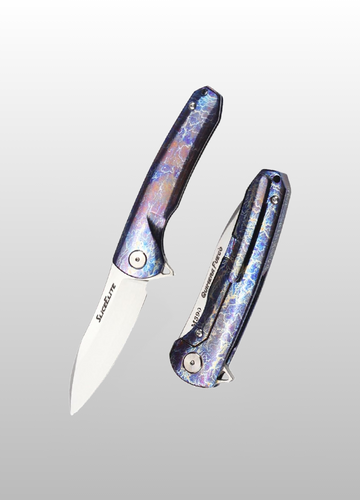 Quimera Fuego EDC Knife 3.7 Inch M390 Steel Modified Drop Point Blade Quenched Titanium Handle Frame Lock Lightweight Luxury Everyday Carry Knife
