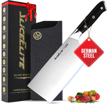 SliceElite 7 Inch Bone Cutting Knife German Steel Pakkawood
