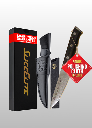 Elite Series 3.5-Inch Damascus Paring Knife – VG10 Steel Blade with Forged Carbon Fiber and G10 Handles Option, Dual Sheaths & Polishing Cloth (3.5-Inch Paring Knife (G10 Handle))