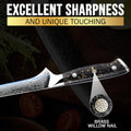 6-Inch Damascus Fillet Knife Resin Handle and Brass Willow Nail