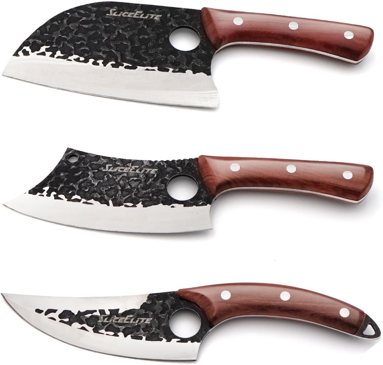 3PC Hand-Forged Butcher Knife Set