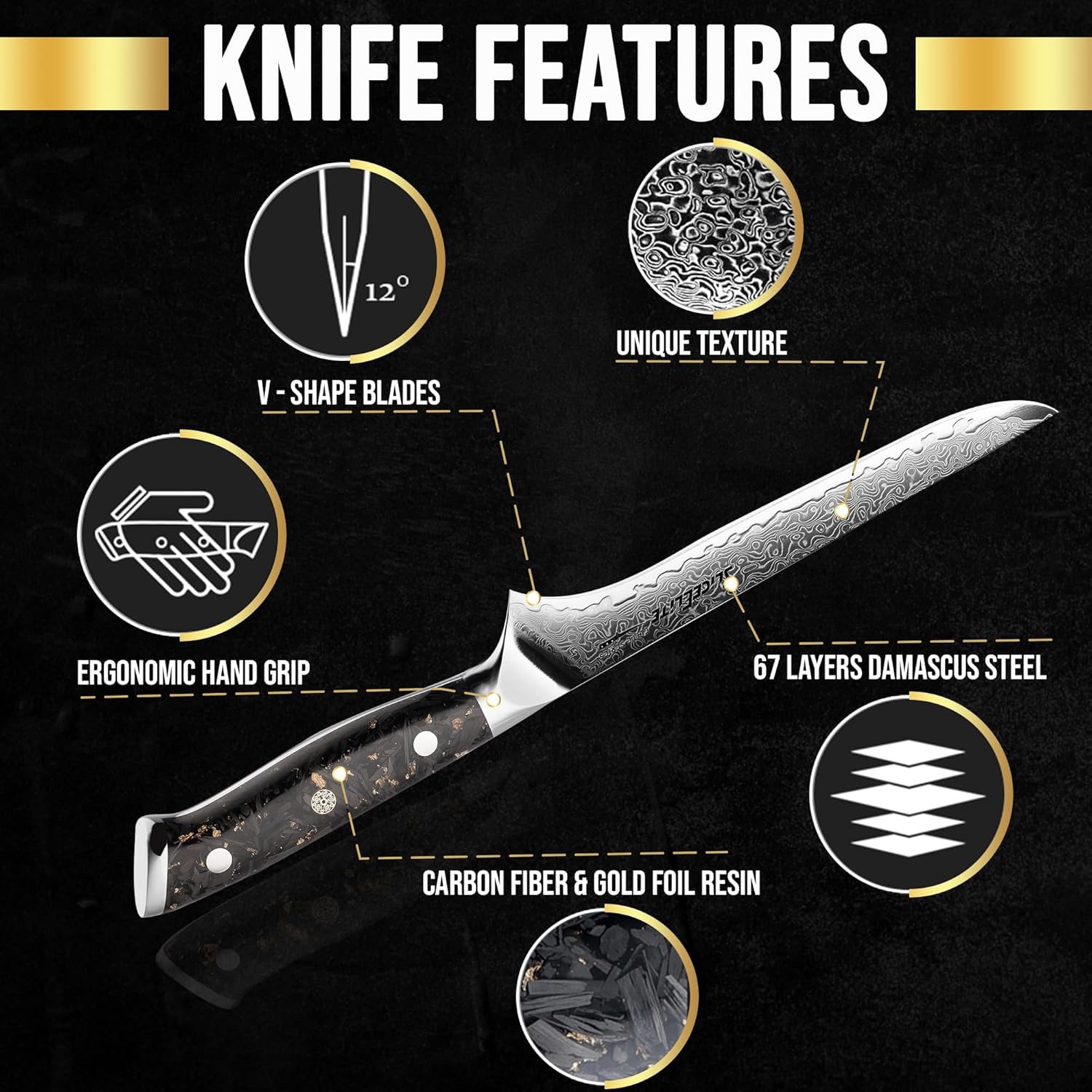 6_Inch Damascus Fillet Knife Feature