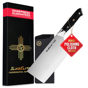 SliceElite 7 Inch Cleaver Knife German Steel Pakkawood Handle