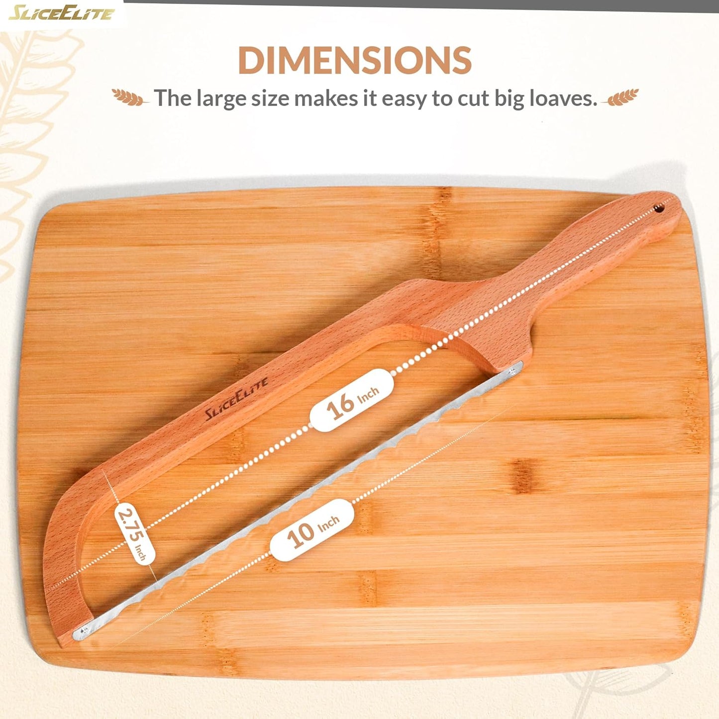 Bread Bow Knife, Precision Bread Cutter for Homemade Bread, Efficient Slicer for Sourdough & Other Homemade Bread, This Cutter is Perfect for Your Bread Slicing Needs & Beautiful Slices.