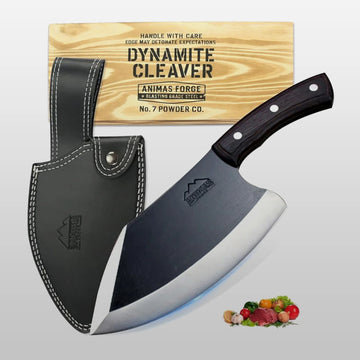 Animas Forge Dynamite Cleaver with Leather Sheath