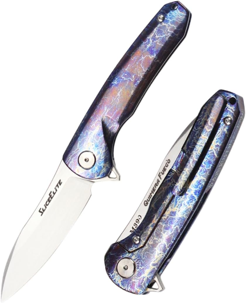 Closed and Opened View of Quimera Fuego Folding Knife
