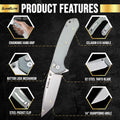 D2 steel Ghost EDC knife Product Feature