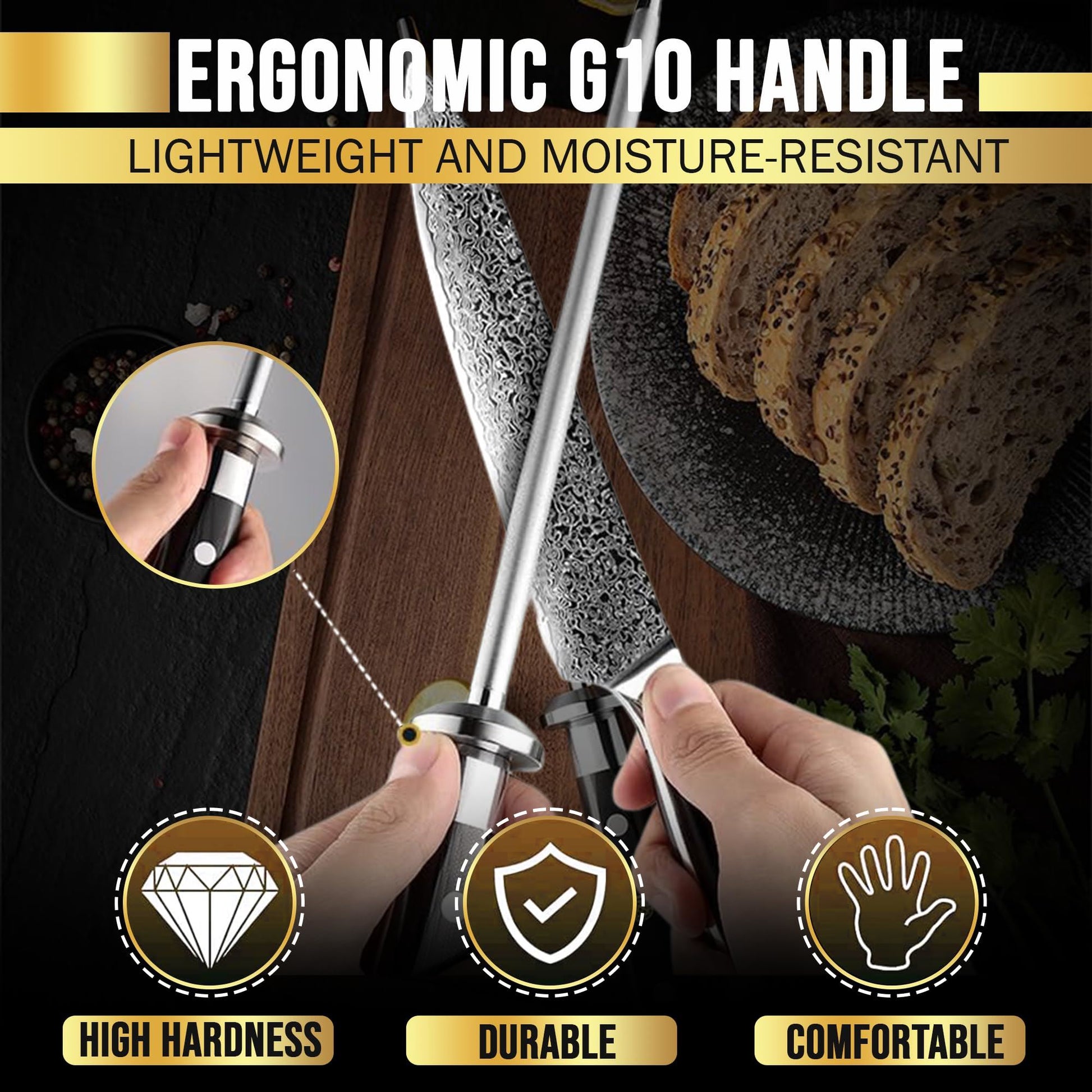 SliceElite Diamond Knife Sharpening Rod