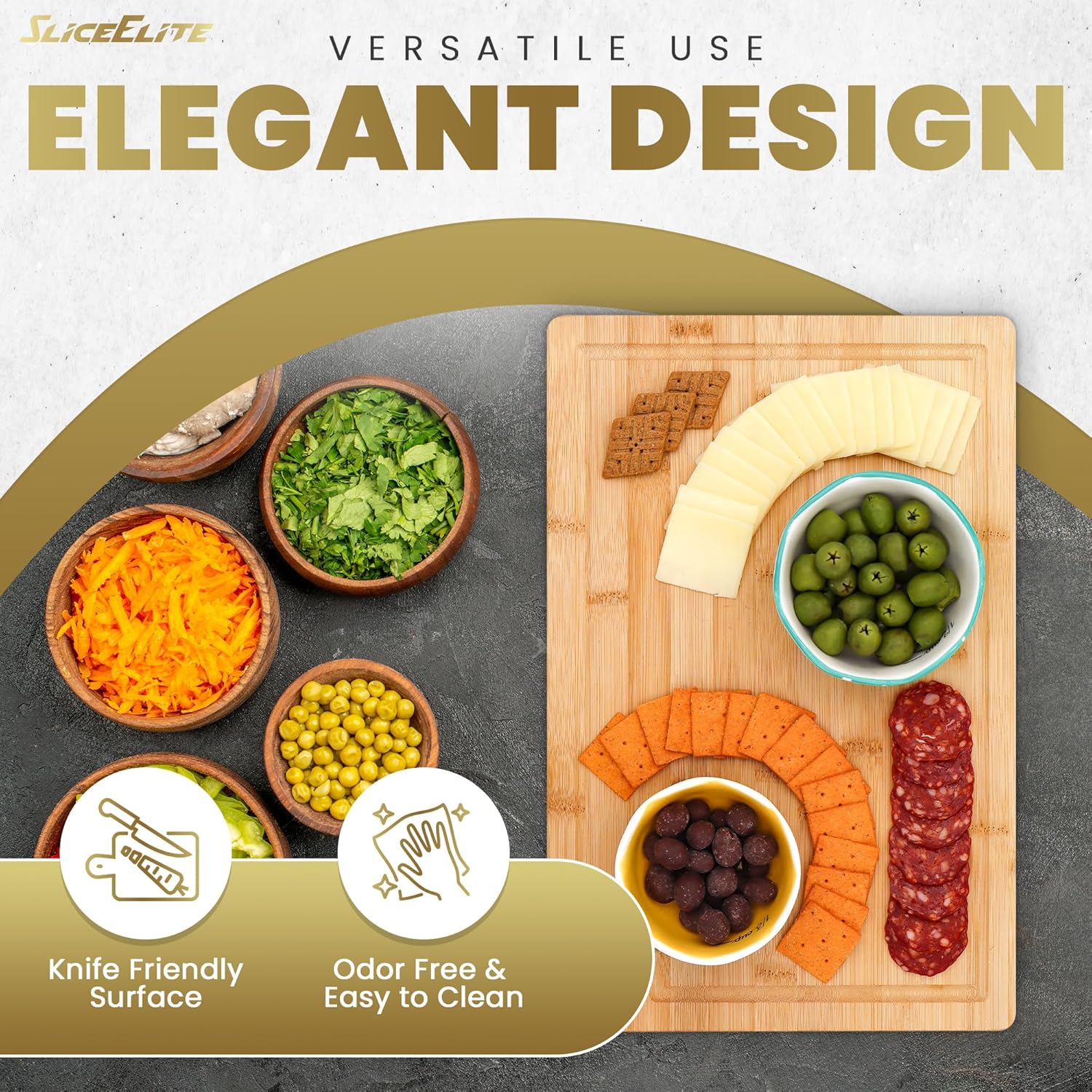 Elegant Design: Best Bamboo Cutting Board Set