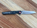 Folding Knife D2 Steel Blade Carbon Fiber Handle