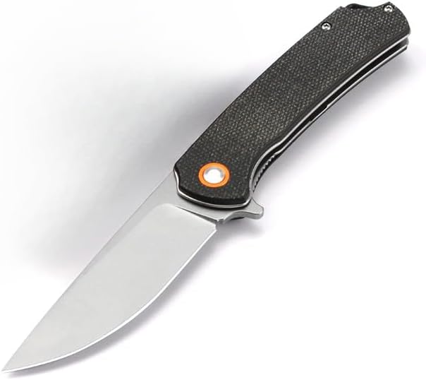 Full View of Compact 3.3″ D2 blade EDC knife 
