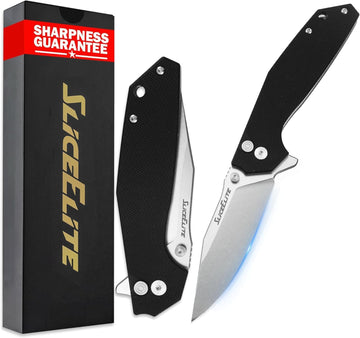 SliceElite 3.5 Inch El Capitan EDC Knife Best Folding Pocket Knife G10 Handle