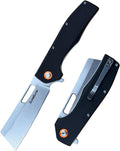 Heavy-duty everyday carry knife featuring sharp D2 cleaver blade and liner lock