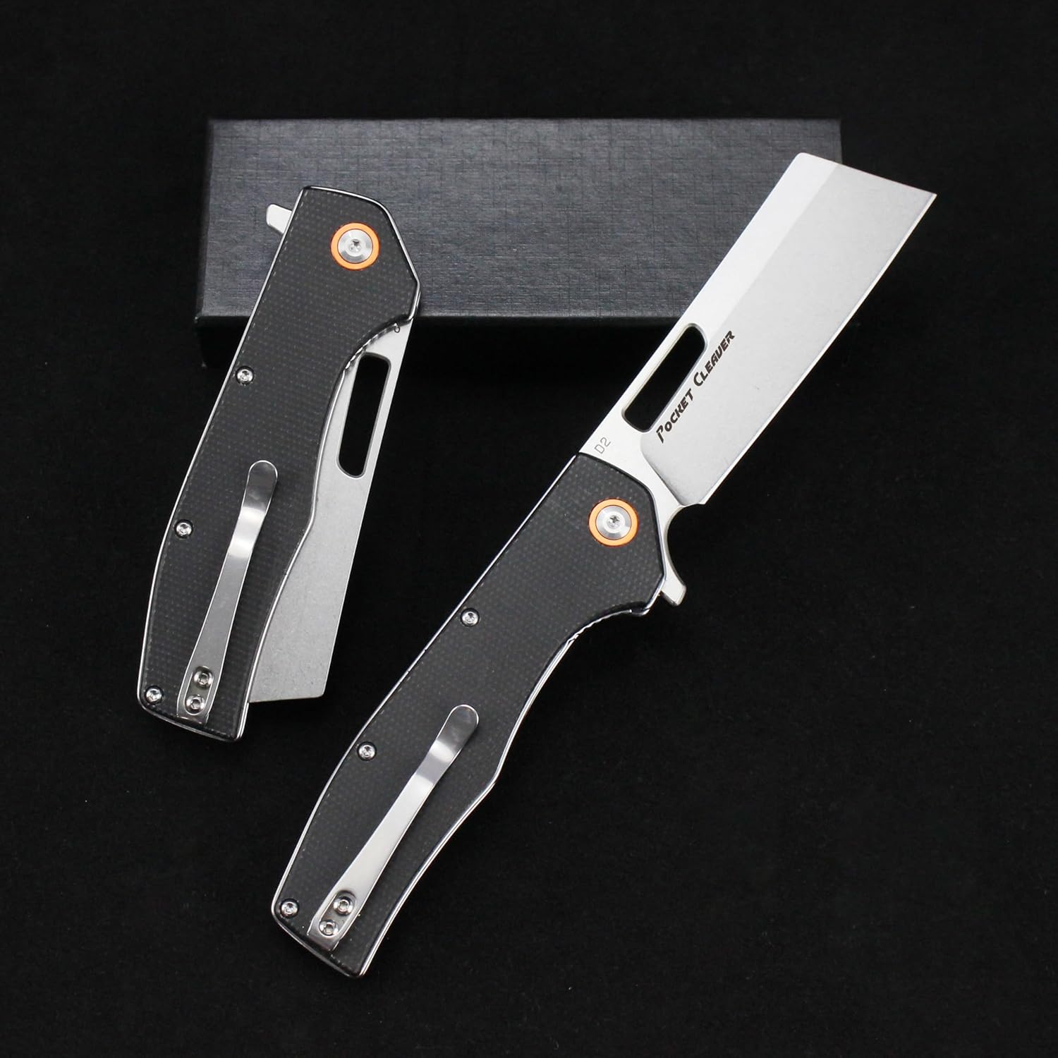High-performance D2 steel blade EDC knife with ergonomic grip
