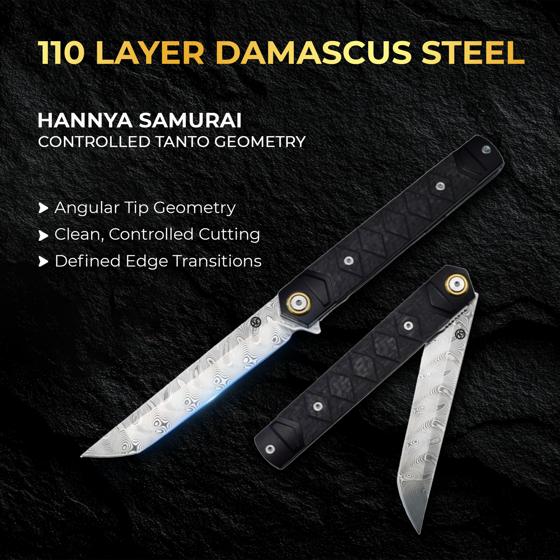 Hannya Samurai Folding Knife 3.74