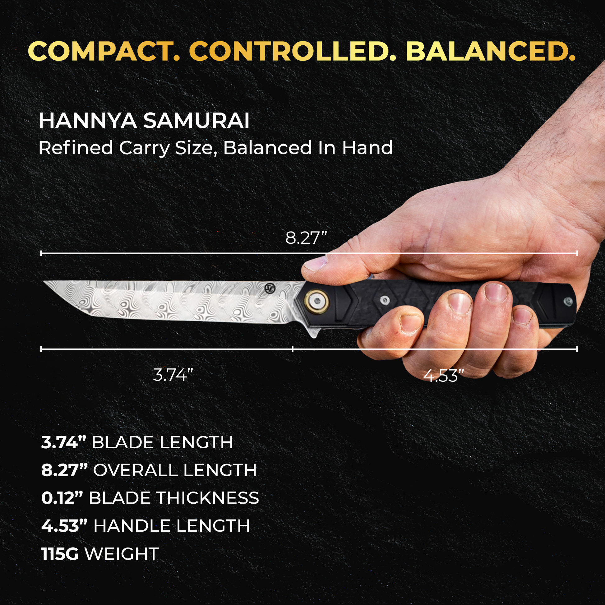 Hannya Samurai Folding Knife 3.74