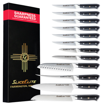 SliceElite 12 Piece Knife Set German Steel Pakkawood Handles