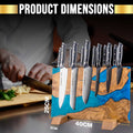 SliceElite Blue Resin Magnetic Knife Block Without Knives 