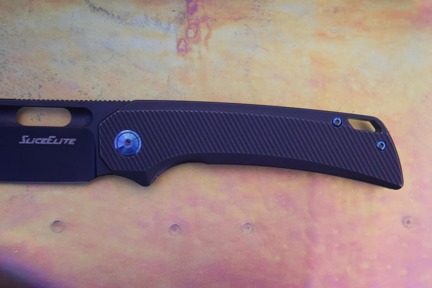 Mas Chingon EDC Knife Clip Point Matte Black Titanium