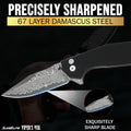 Precisely Sharpen Dmascus steel knife