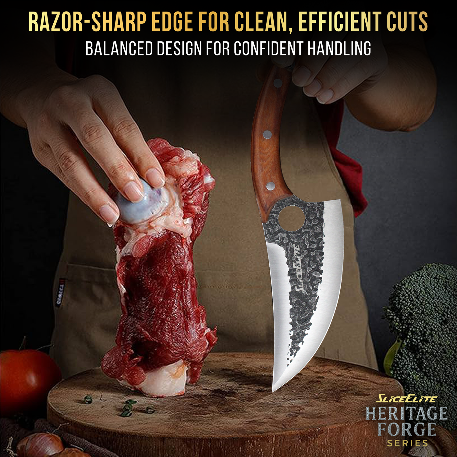 A professional chef knife set packed in a gift box, ideal for grilling lovers and cooks.