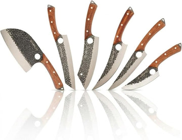 Heritage Forge 6-Piece Hand-Forged Knife Set