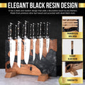 SliceElite Black Resin Magnetic Knife Block 