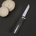 Sharp tanto point D2 steel EDC knife for precision everyday cutting