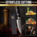 SliceElite 3.5-Inch Damascus Knife With Polymer cover for Blade safety