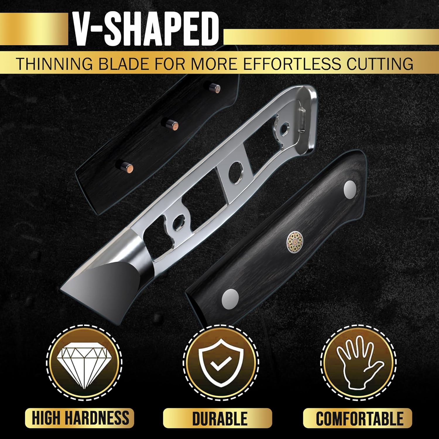 SliceElite 7-Inch Cleaver Knife Handle Focused