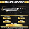 SliceElite 7-Inch Damascus Santoku Knife VG10 Steel G10 Handle