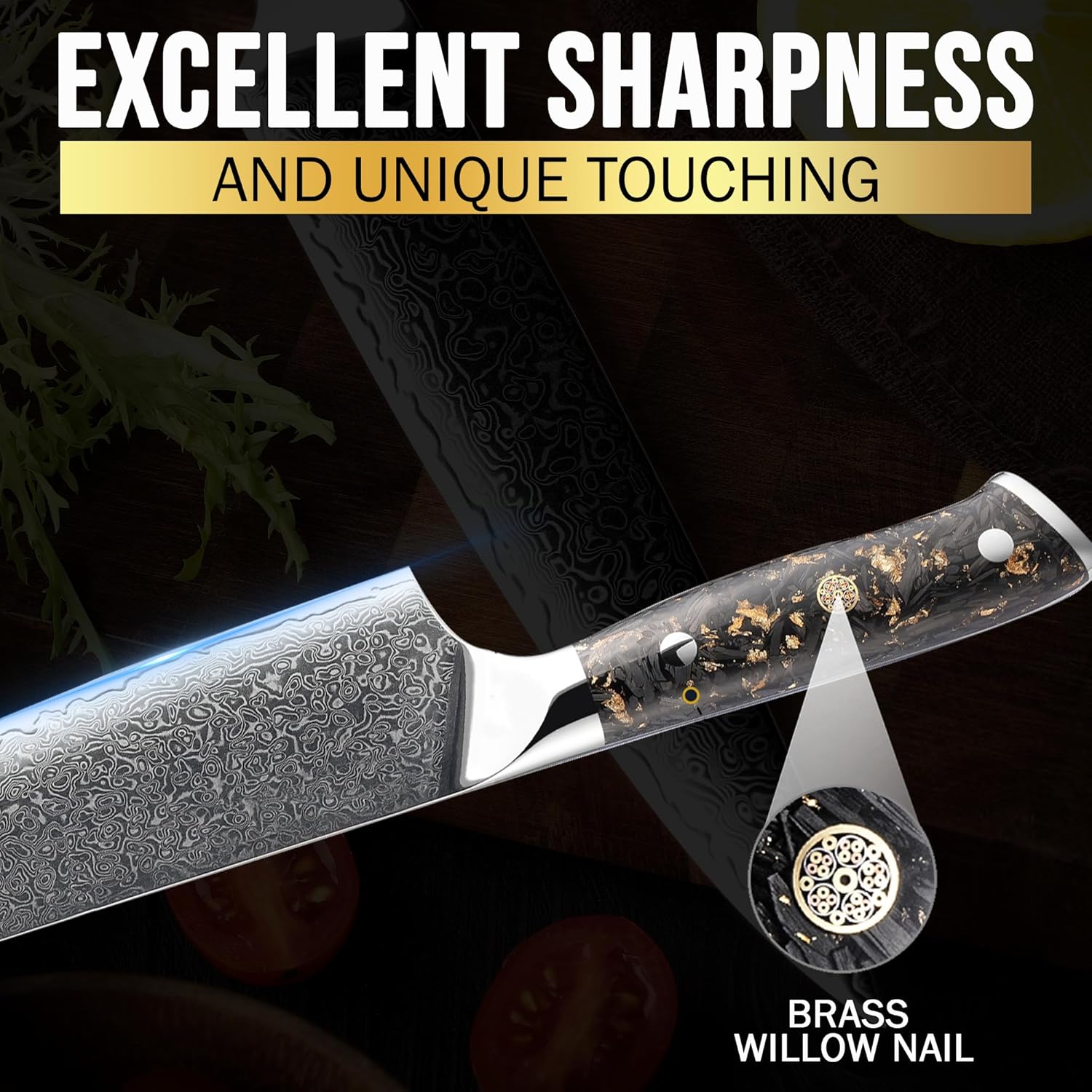 SliceElite 7-Inch Santoku Knife Featuring its Excellent Sharpness and Unique Touching