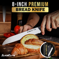 SliceElite 8-Inch Bread Knife: Offering Precision and Control for Perfect Croissant Slicing.