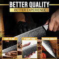 SliceElite 8-Inch Chef Knife Blade Fucosed View