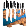SliceElite Blue Resin Magnetic Knife Block Without Knives 