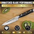SliceElite Full Knife 3.5-Inch Damascus Paring Knife 