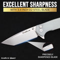 SliceElite Ghost EDC Knife D2 Steel Tanto Blade G10 Handle