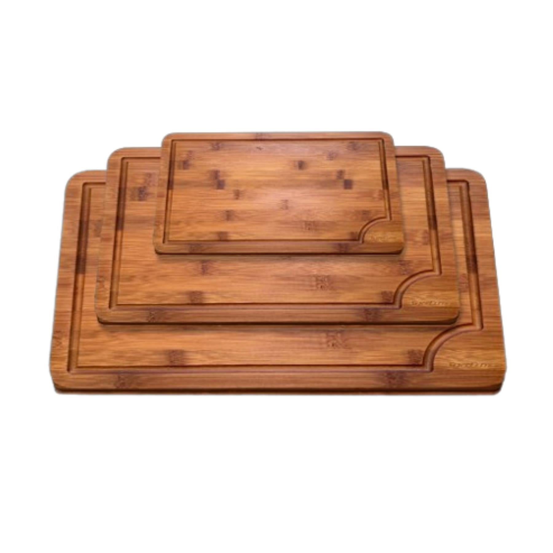 SliceElite 3-Piece Modern Black Cutting Boards for Kitchen Prep (Large, Medium, Small)