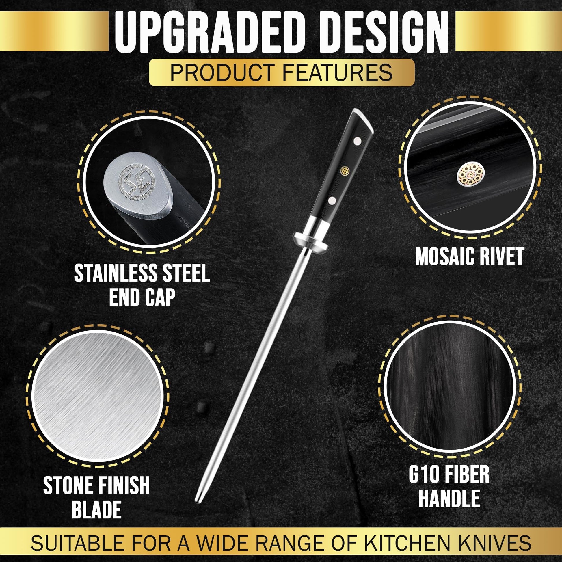 SliceElite Diamond Knife Sharpening Rod