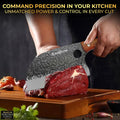 SliceElite Serbian Cleaver Knife showcasing the precision and Control