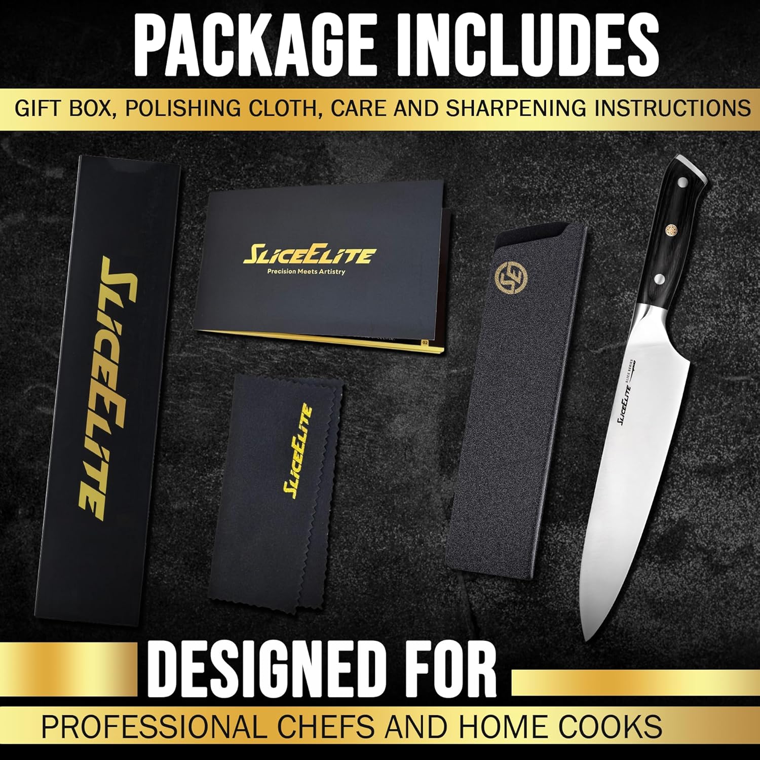 SliceElite Slice Series 8-Inch Chef Knife Product Features