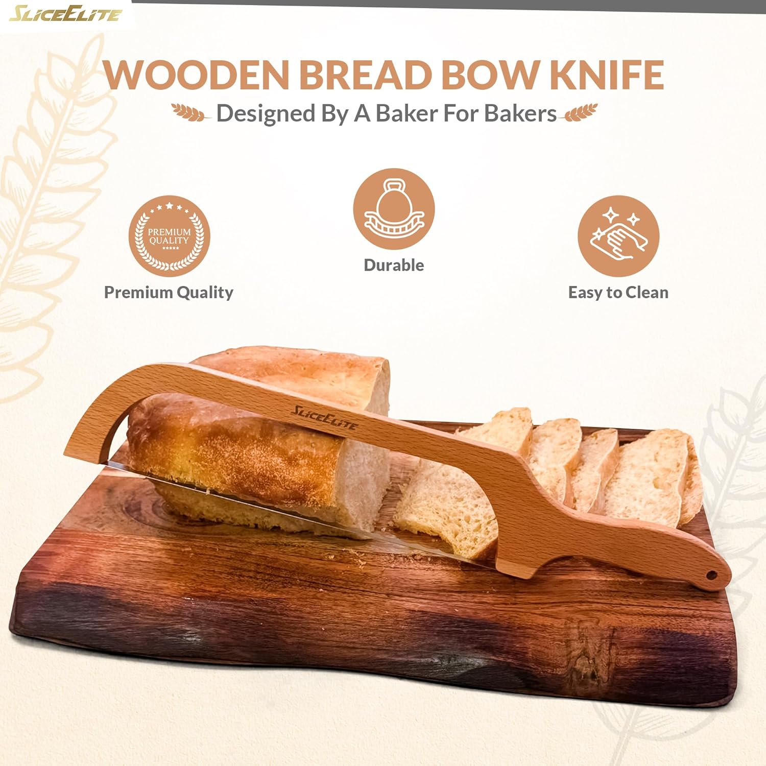Wooden Bread Bow Knife