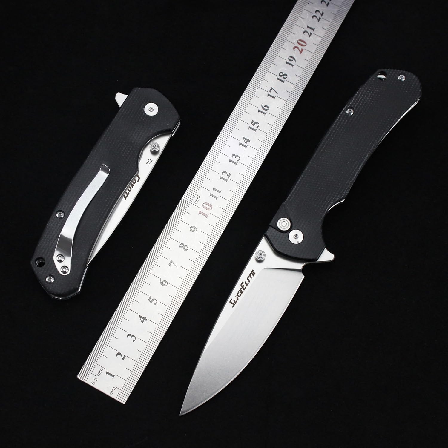 Slice Elite Coyote Micarta EDC Knife Black Handle Knife