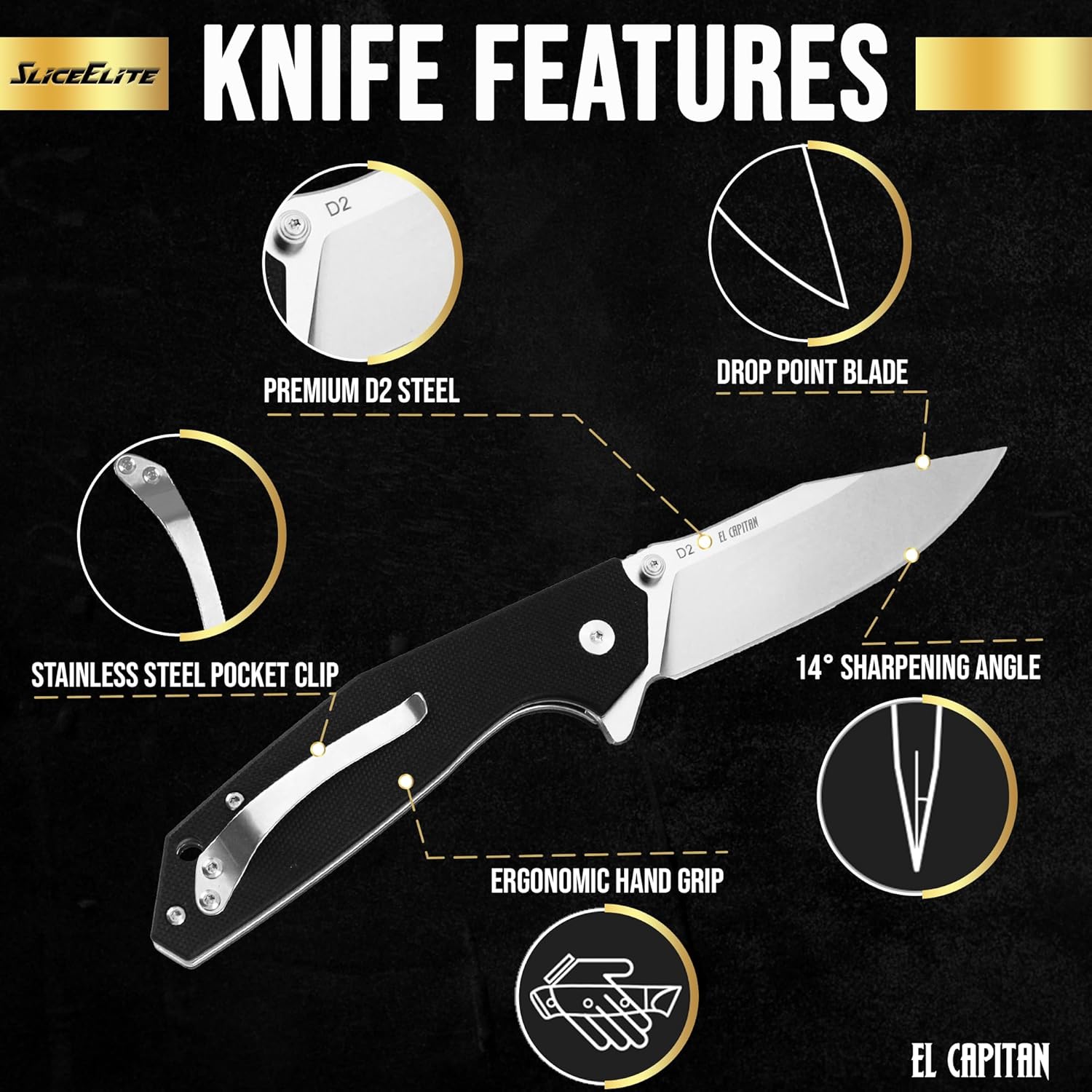 Slice Elite El Capitan Folding Knife Features