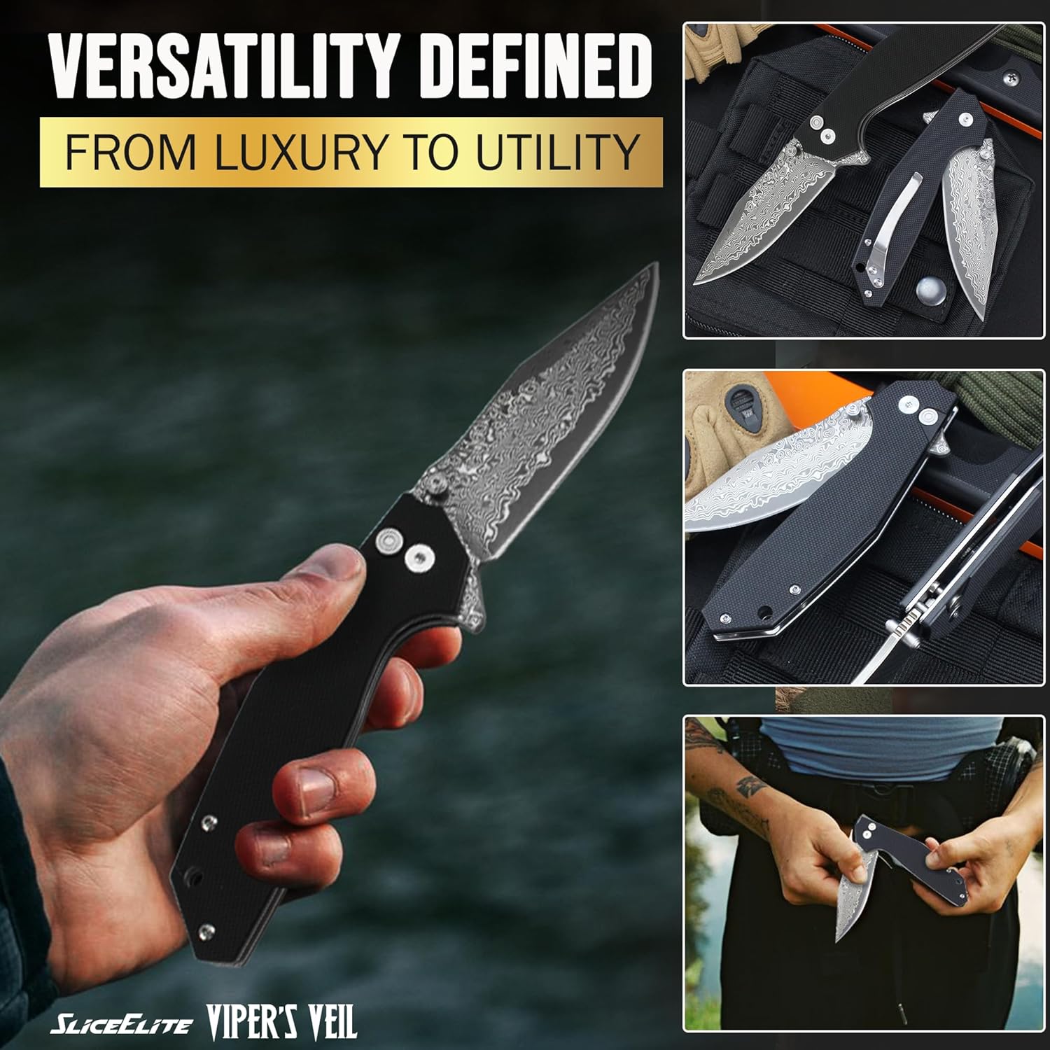 Slice Elite Pocket Knife for Men with G10 Composite Handle