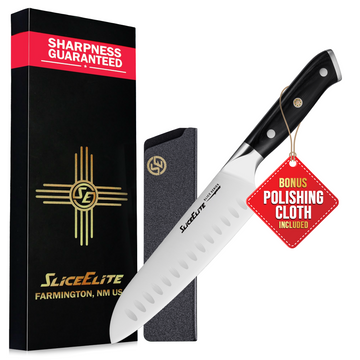 7-Inch Santoku Knife German Steel Pakkawood Handle